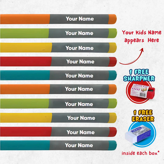 Eliza Creations Personalized Name Engraved Pencils – Pack of 10